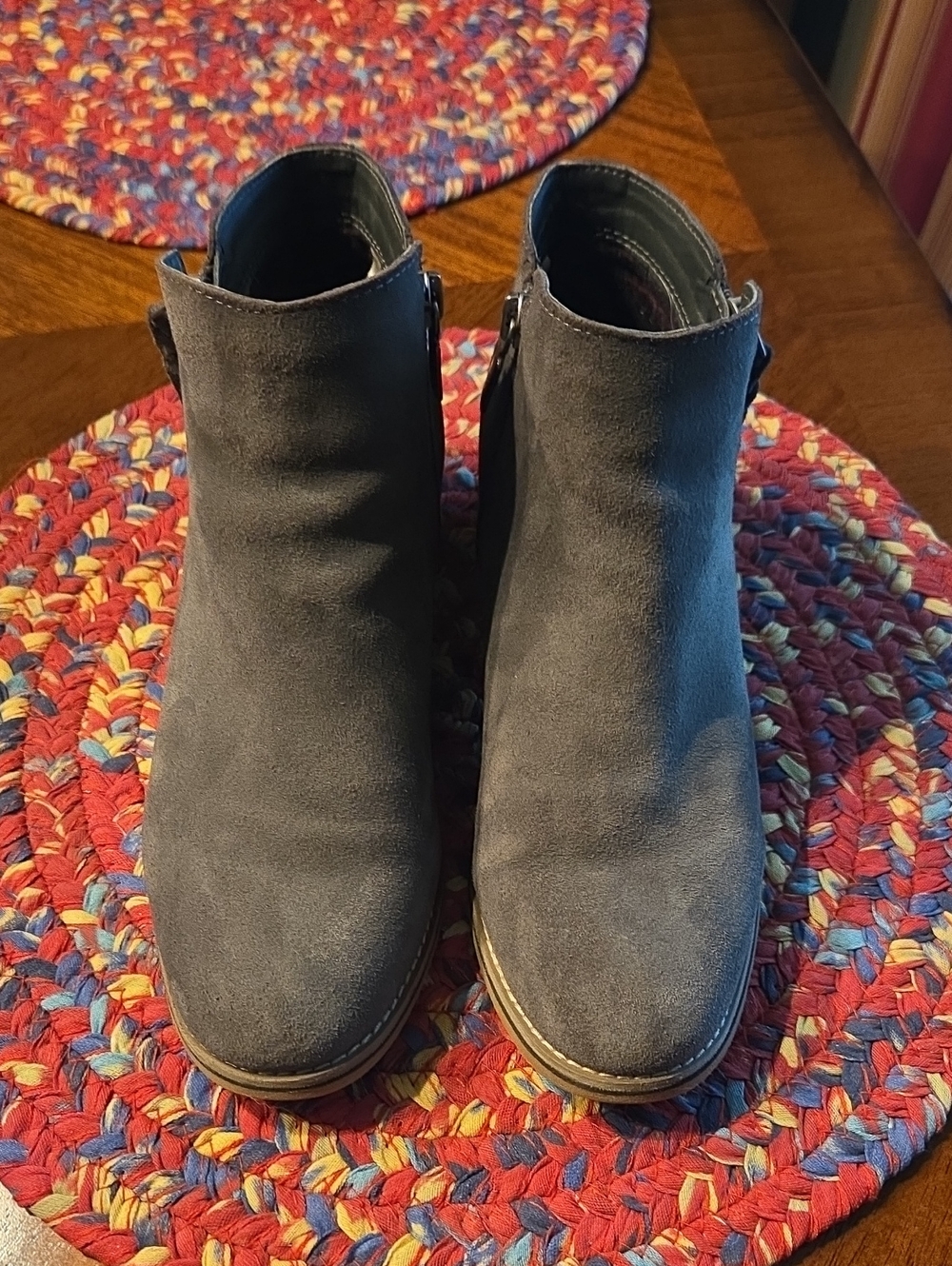Blondo Women’s Grey Suede Ankle Booties - Classic Casual-Waterproof Suede